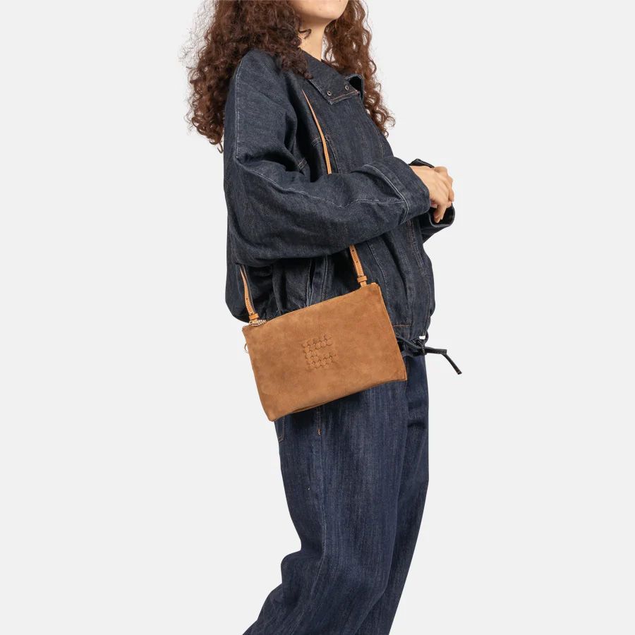 Clio Clyde Suede Brown 261092 cognac