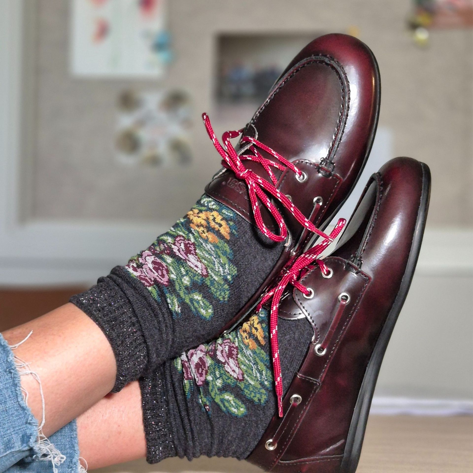 Posa Boatloafer Burgundy 261496 rood