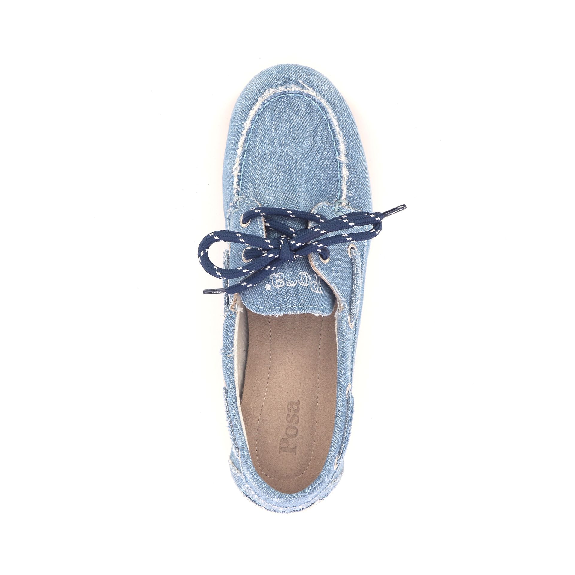 Posa Boatloafer Brushed Denim 261500 blauw