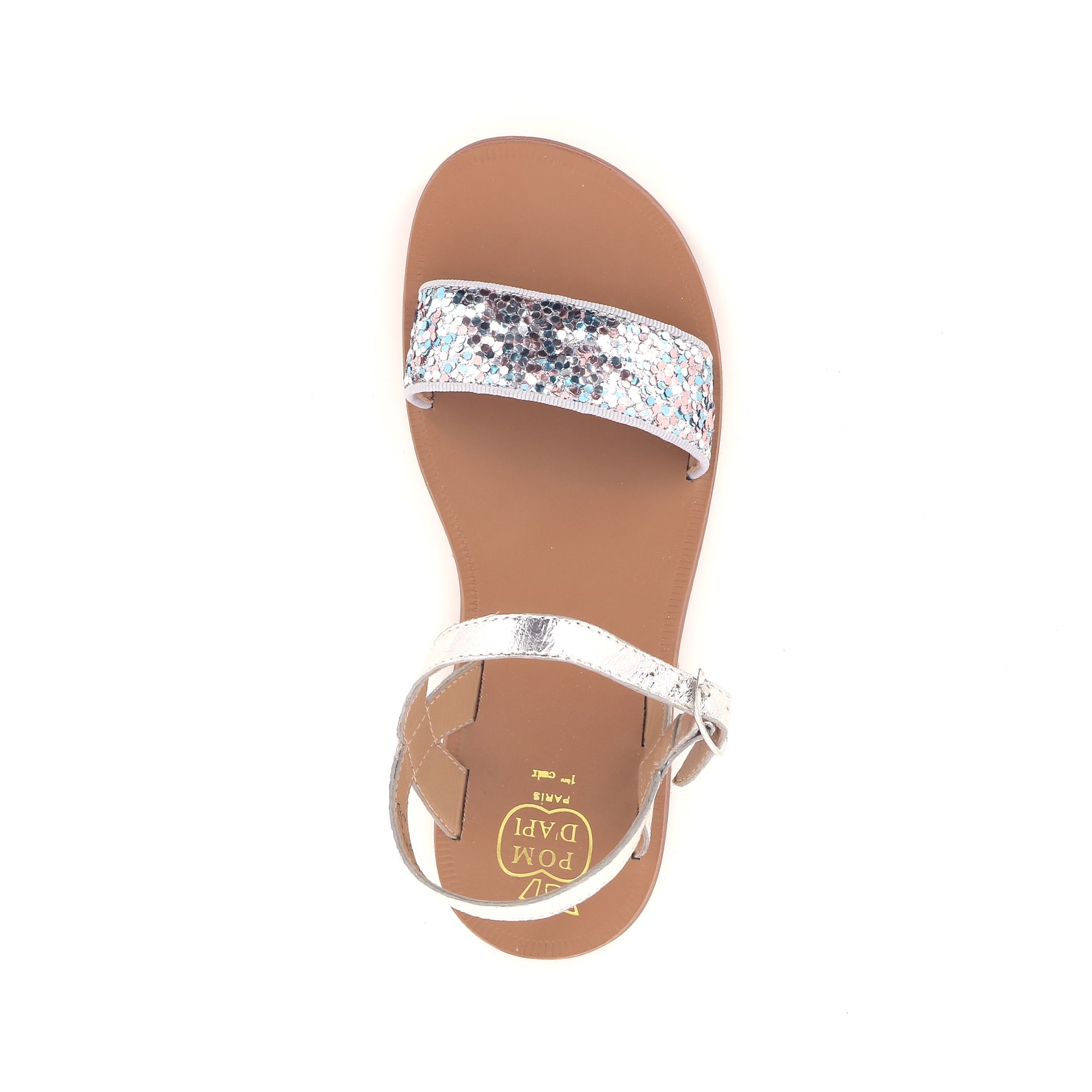 Pom D'api Plagette Buckle Tao 261613 zilver