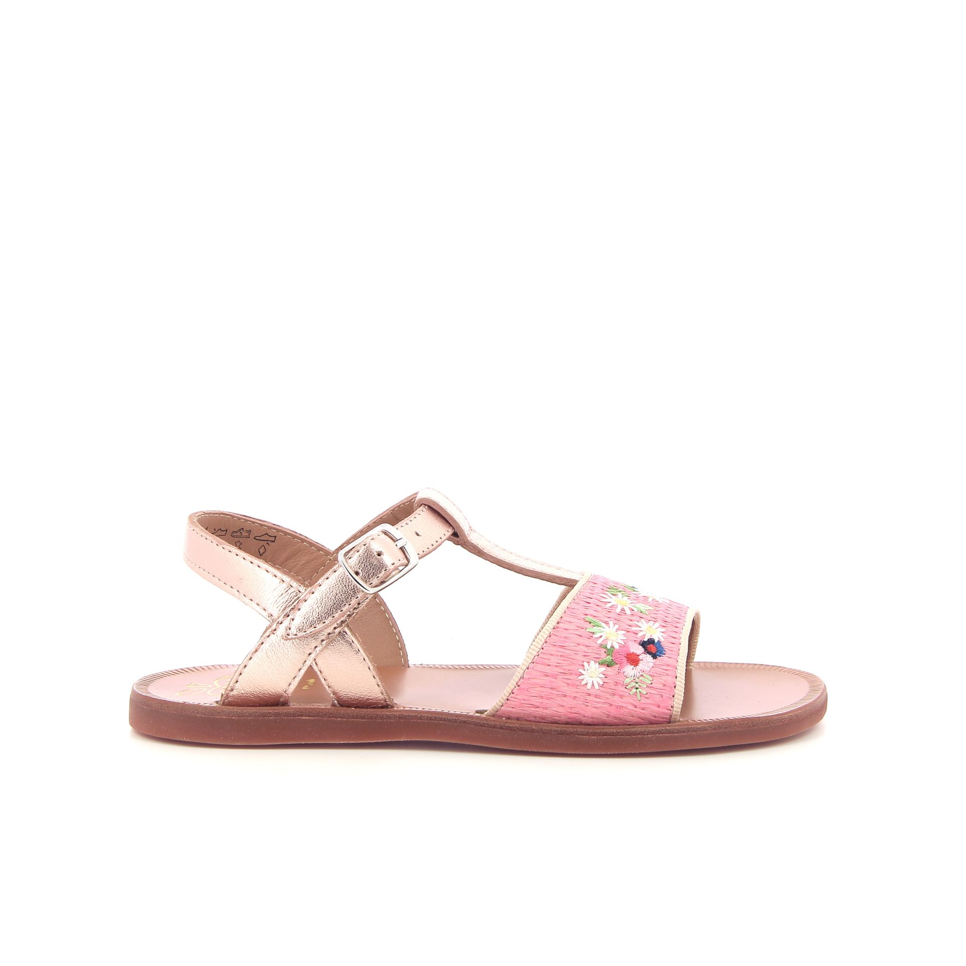 Pom D'api Plagette Raphia Brod 261617 roze