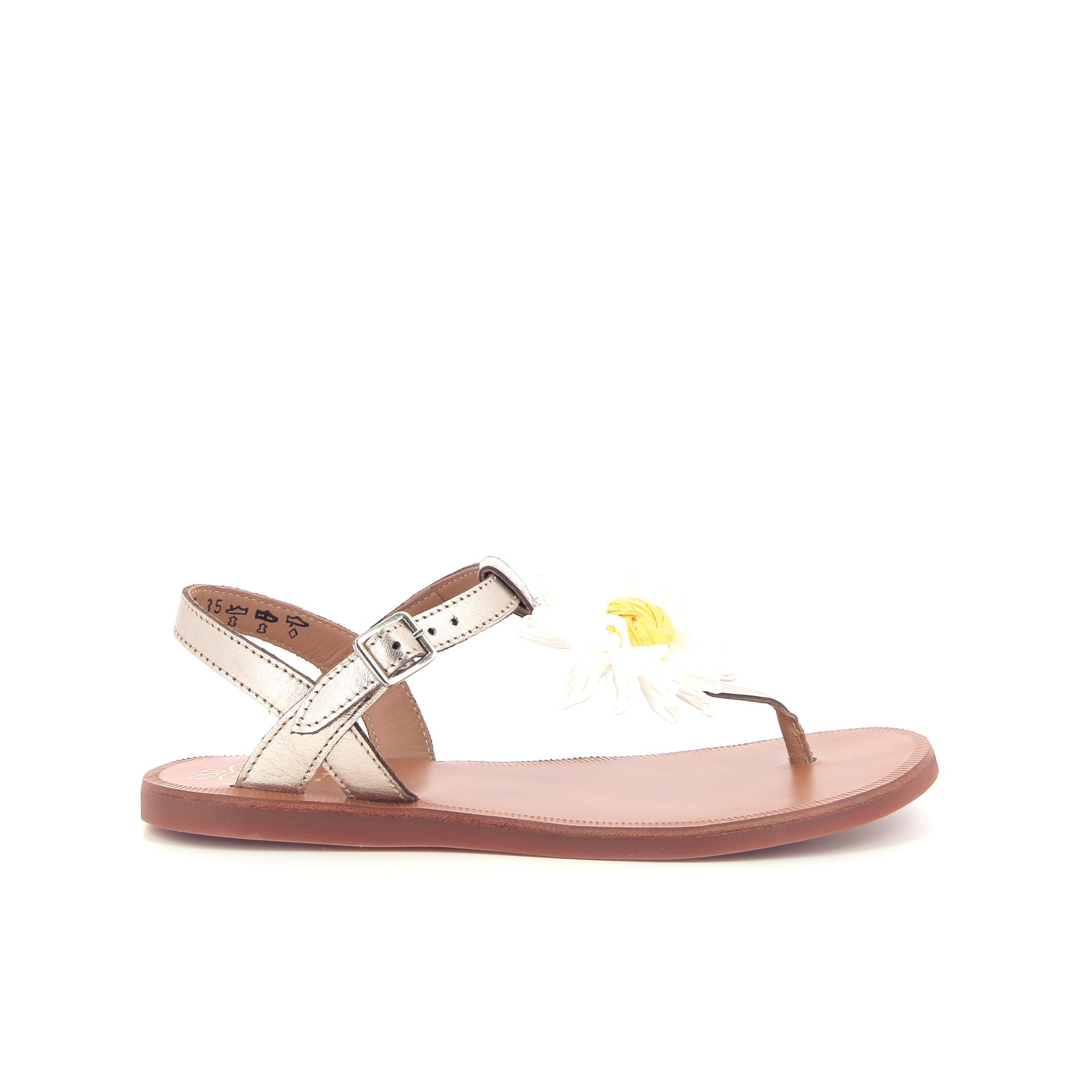 Pom D'api Plagette Tong Raphia 261619 goud