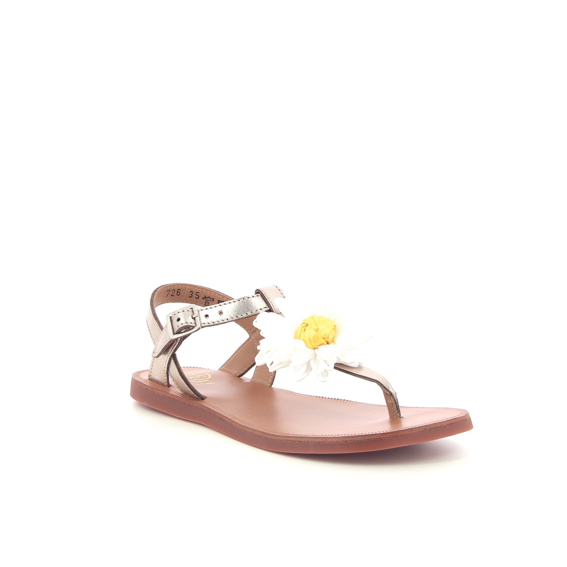 Pom D'api Plagette Tong Raphia 261619 goud