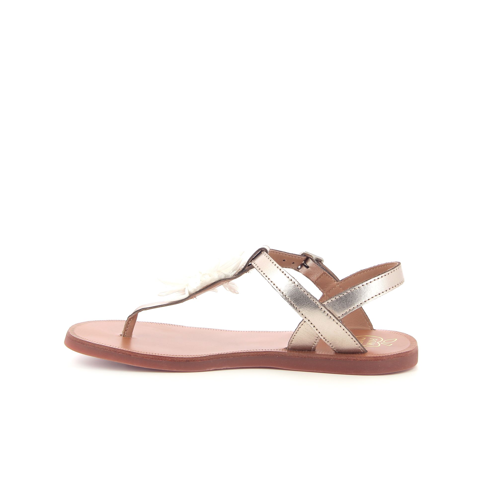 Pom D'api Plagette Tong Raphia 261619 goud