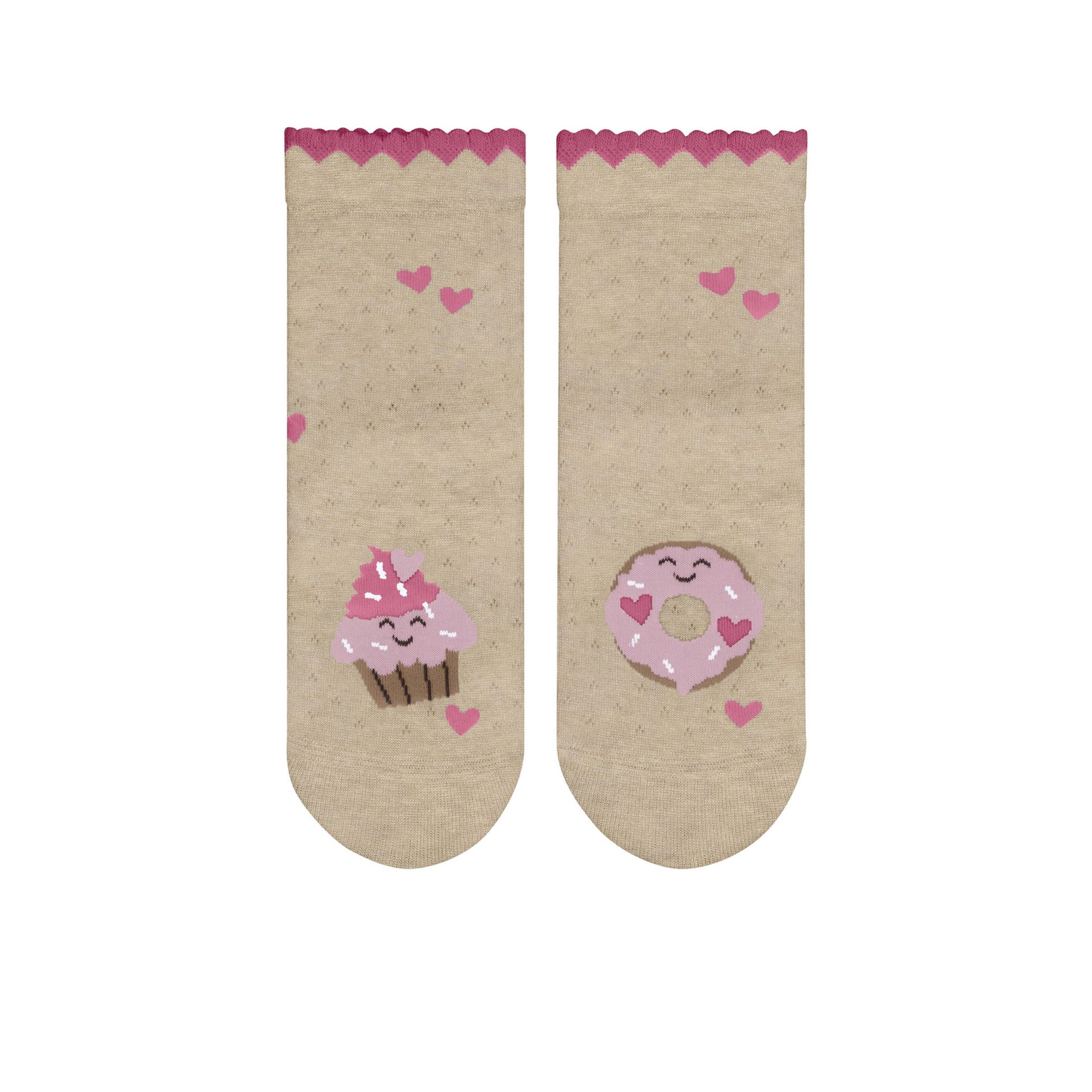 Falke Sokken Cute Pastries 261911 beige