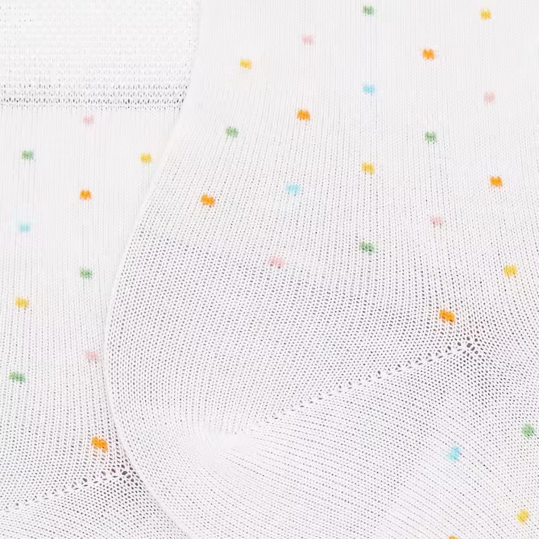 Doré Doré Sokken Fantaisie Fond Blanc 262051 wit