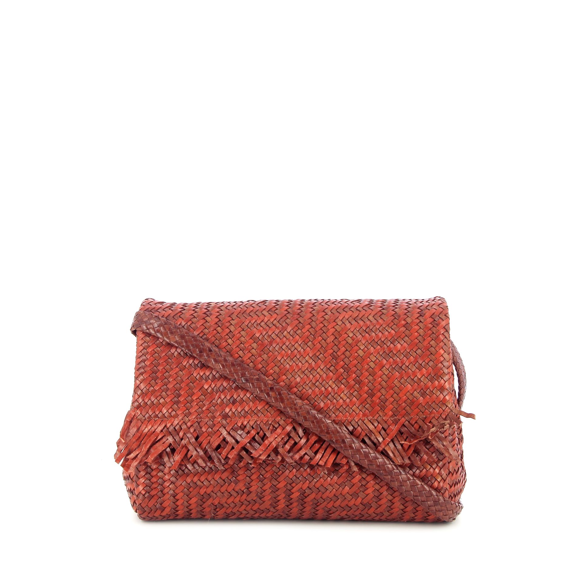 Allan K Caroline Fringes Zigzag Tangerine 262328 cognac