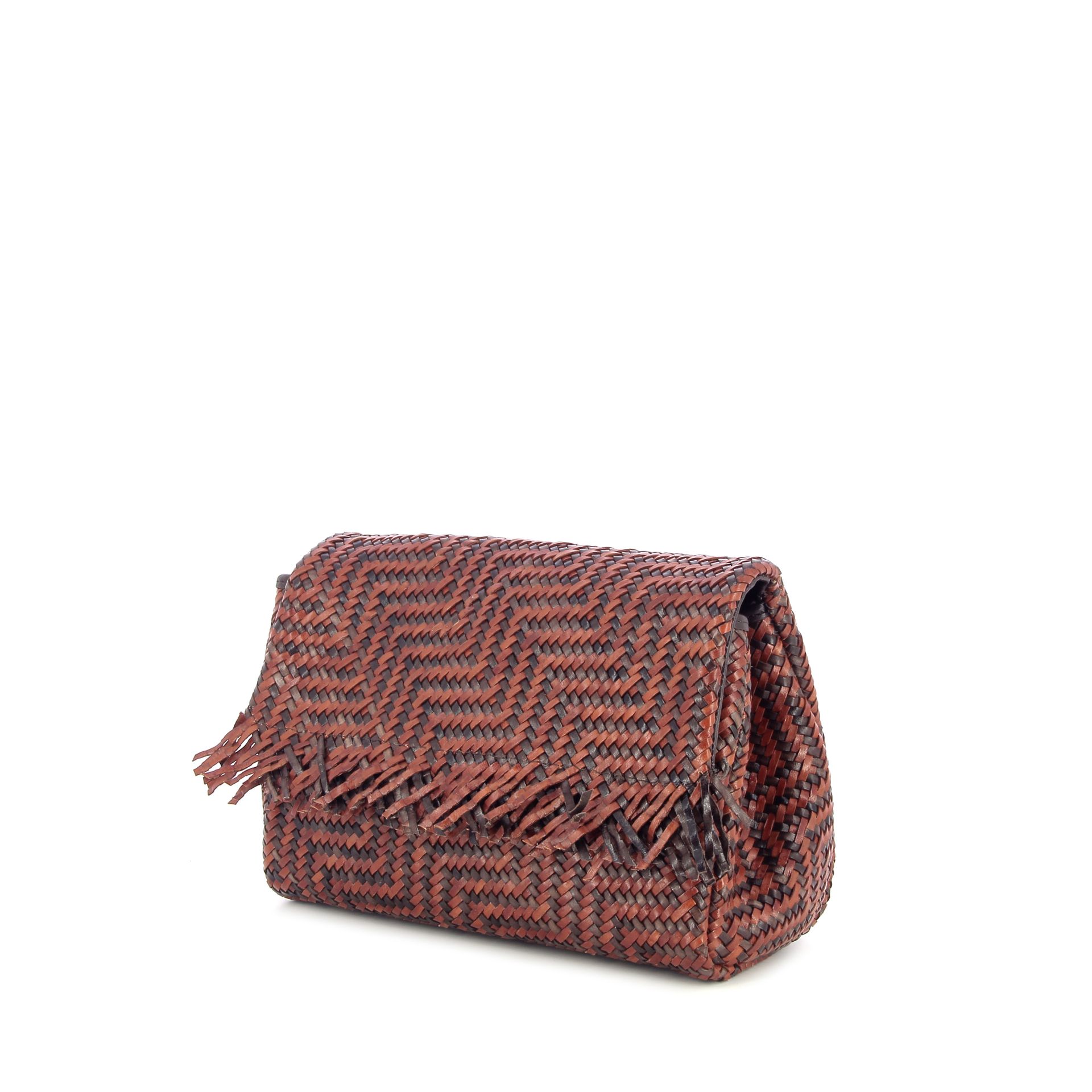 Allan K Caroline Fringes Zigzag Caramel 262329 cognac