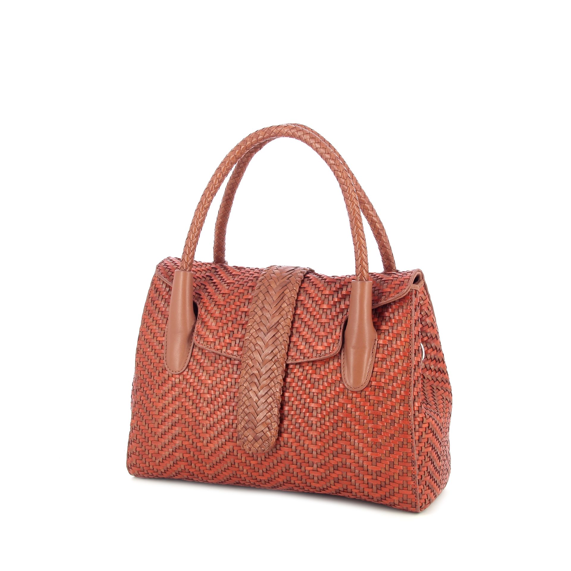 Allan K Kirsten Small Zigzag Tangerine 262338 cognac