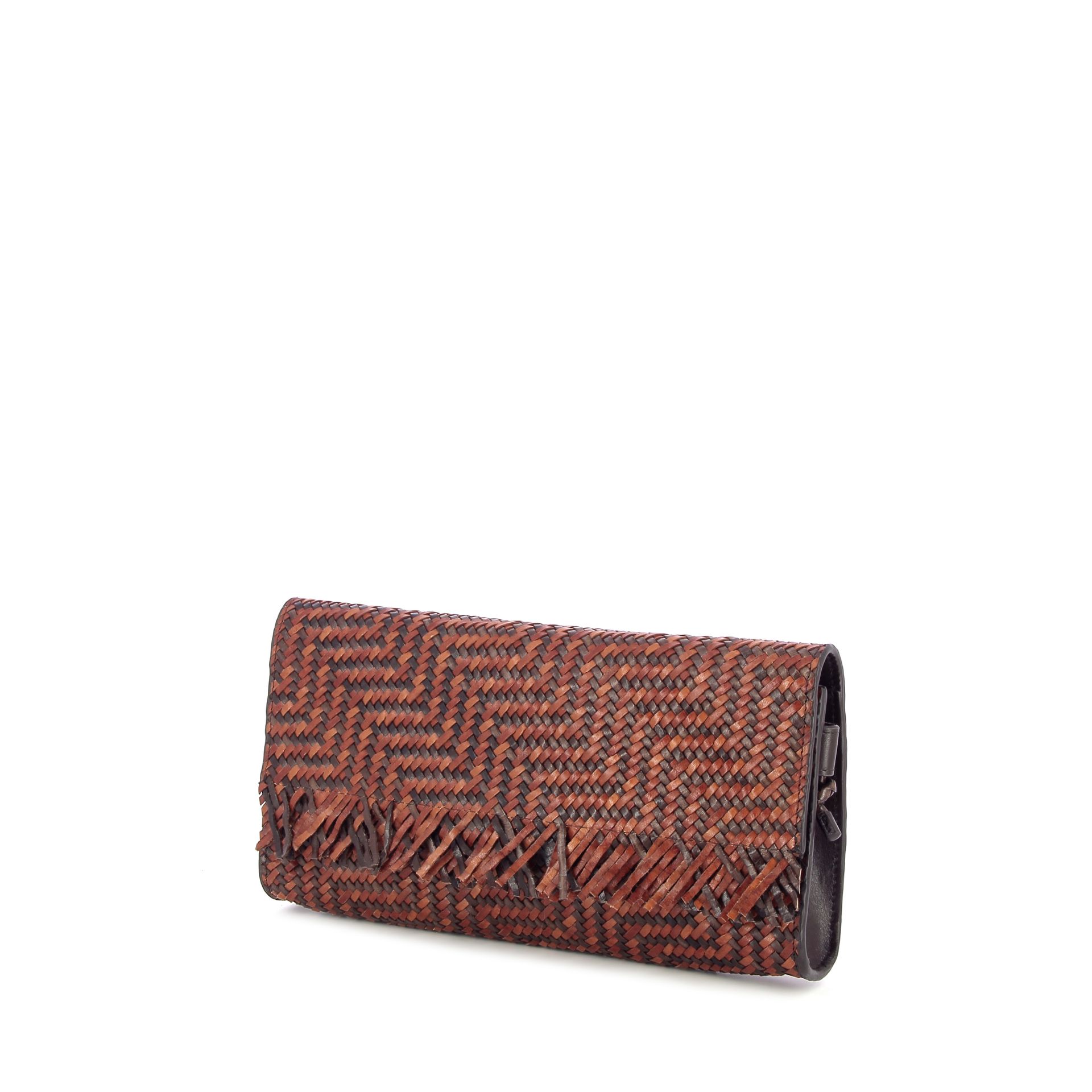 Allan K Valentina Fringes Zigzag Caramel 262400 cognac