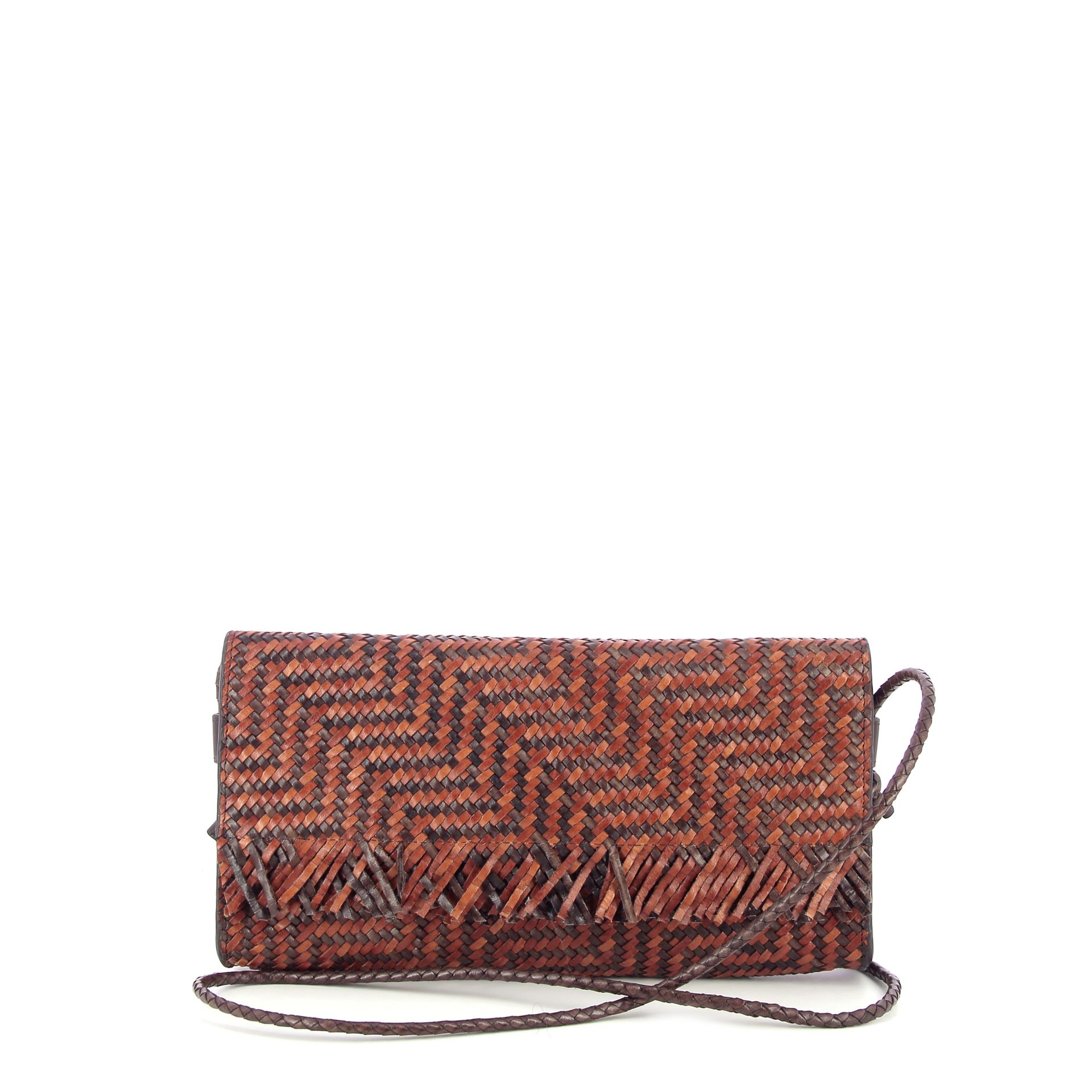 Allan K Valentina Fringes Zigzag Caramel 262400 cognac