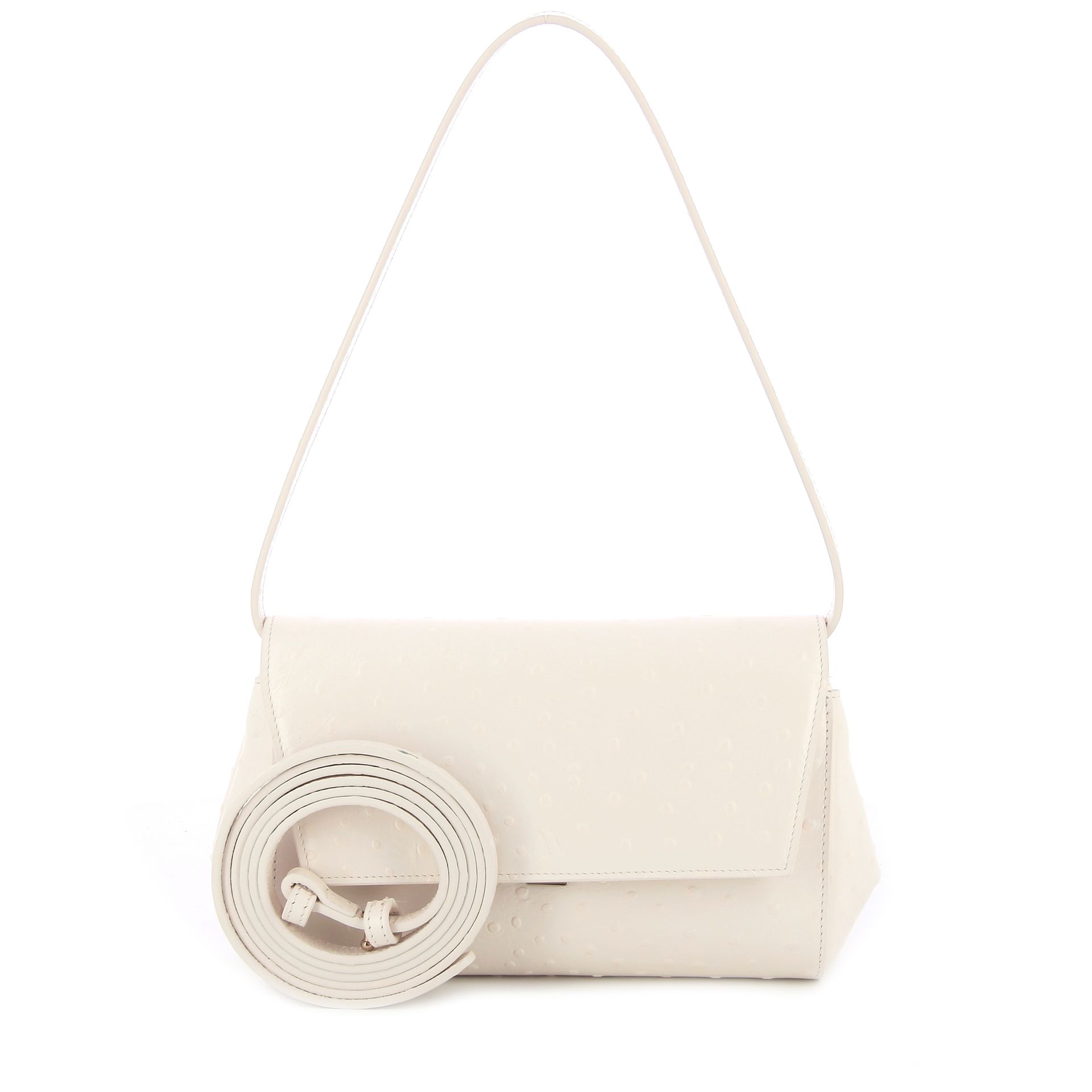 Kaai Ikon Clutch Ostrich Cream 262840 beige