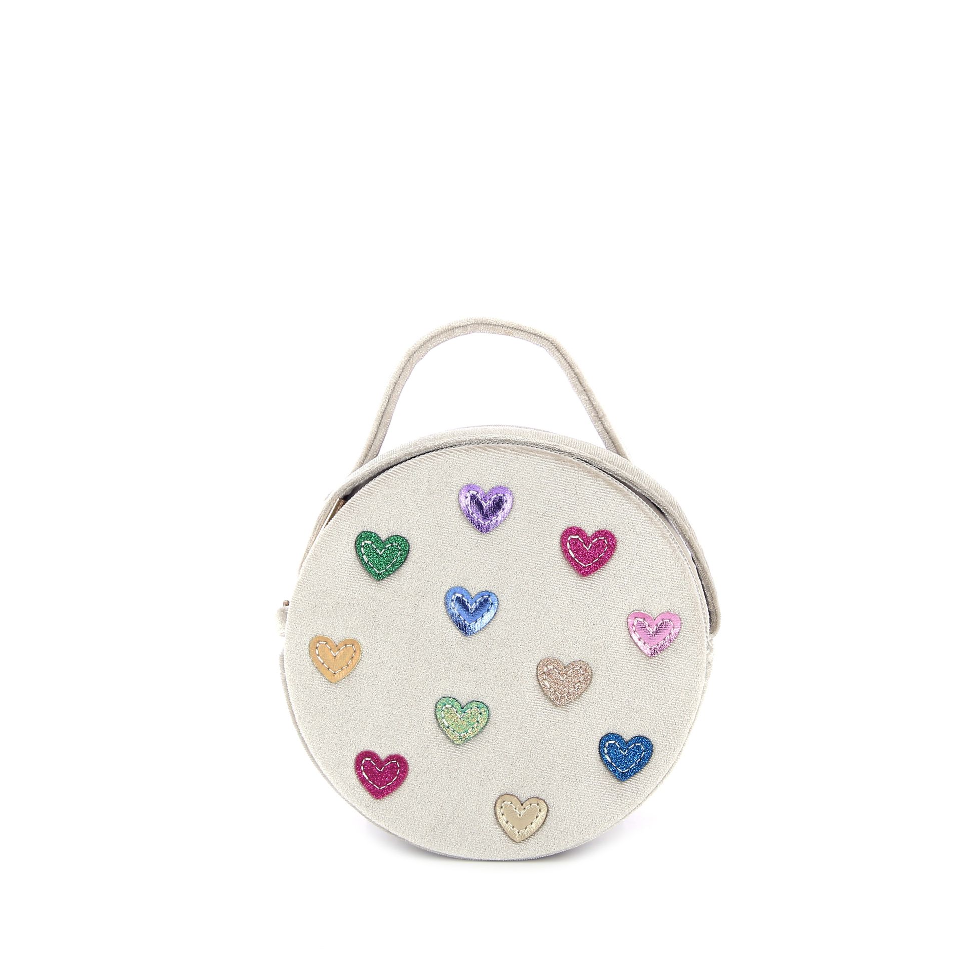 Mimi & Lula Jazzy hearts velvet bag 263601 beige