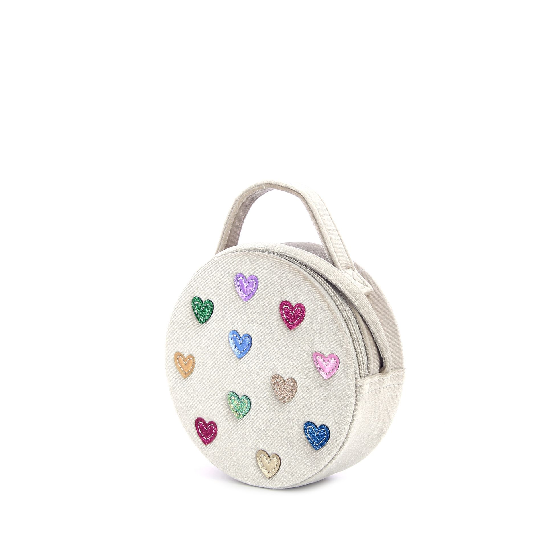 Mimi & Lula Jazzy hearts velvet bag 263601 beige