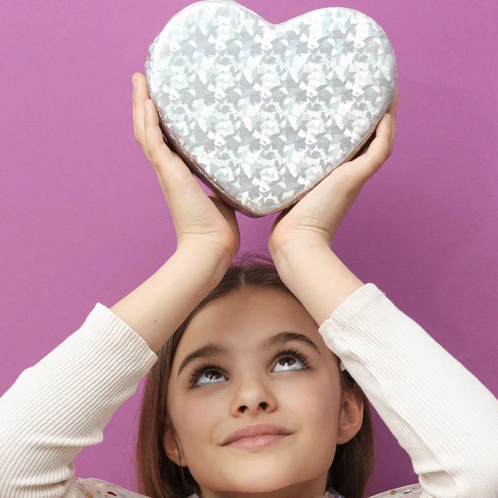 Mimi & Lula Holographic heart bag 263605 zilver