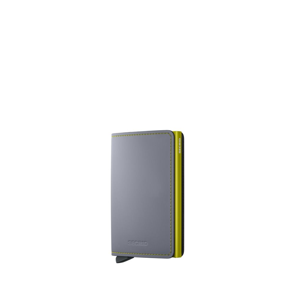 Secrid Slimwallet Matte Grey/Lime 264454 grijs