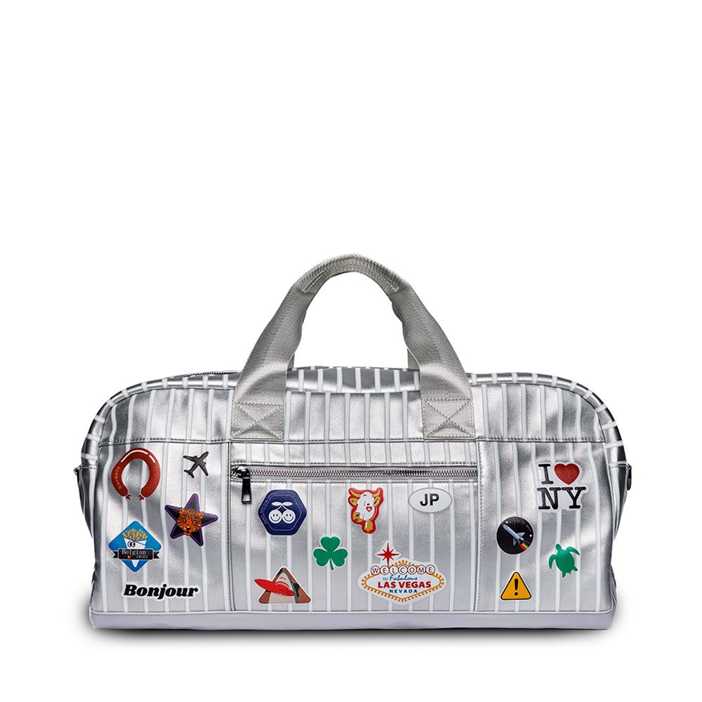 Jeune Premier Jetsetter Metallic Silver Caroline Weekend Bag 265033 zilver