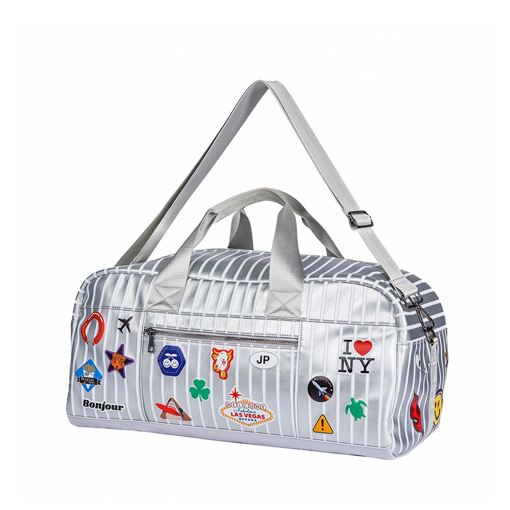Jeune Premier Jetsetter Metallic Silver Caroline Weekend Bag 265033 zilver