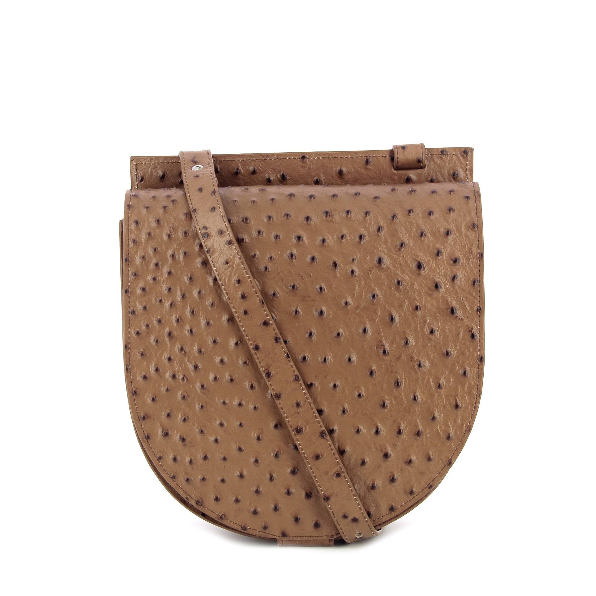 Mieke Dierckx Single Saddle Palermo Struzzo 265149 cognac