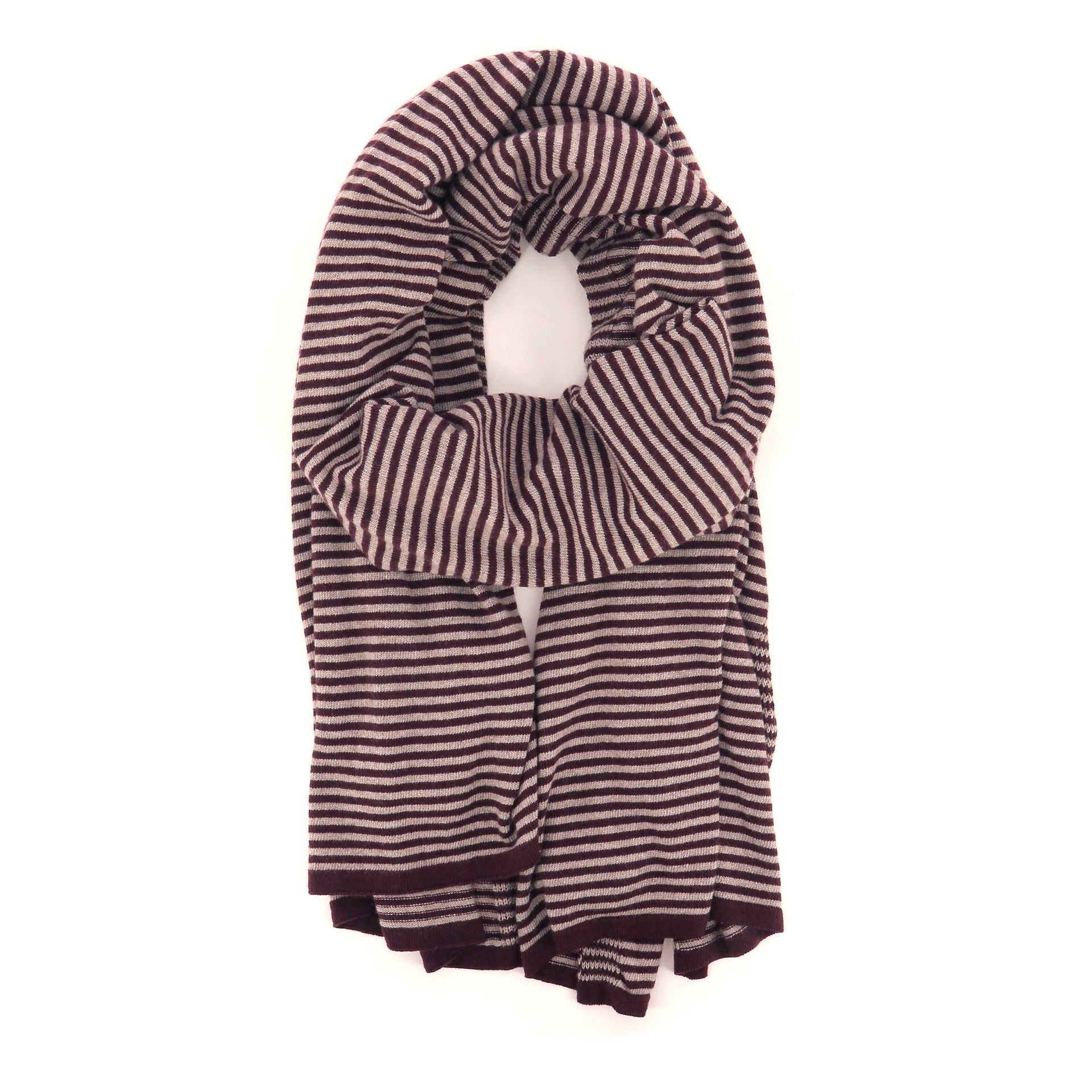 Cosy Cosy Chic Stripes Burgundy/ Soft Taupe 265489 rood