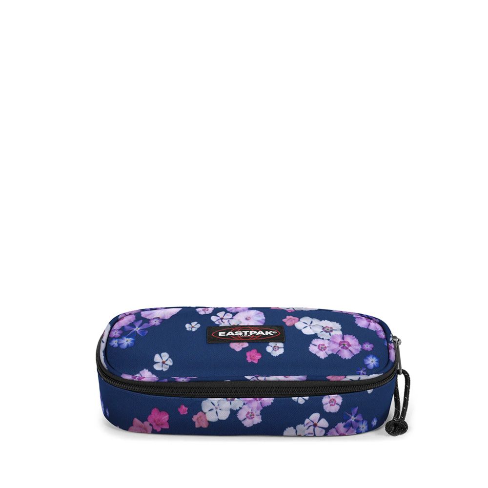 Oval Single Floral Bloom Navy