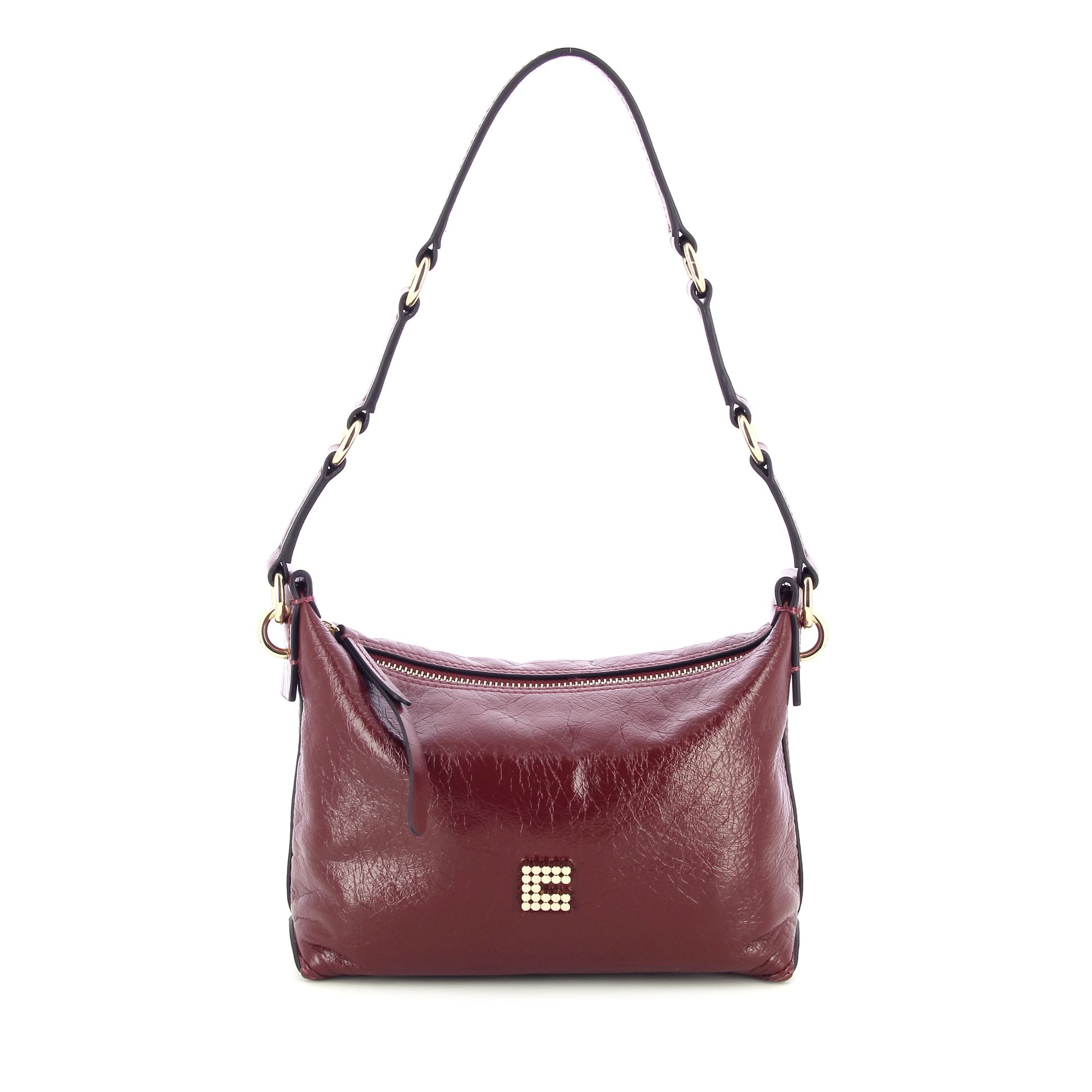 Clio Charly Mini Crinkle Patent Burgundy 265765 rood