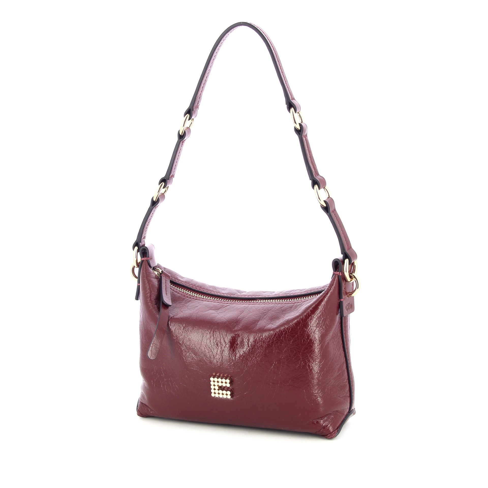 Clio Charly Mini Crinkle Patent Burgundy 265765 rood