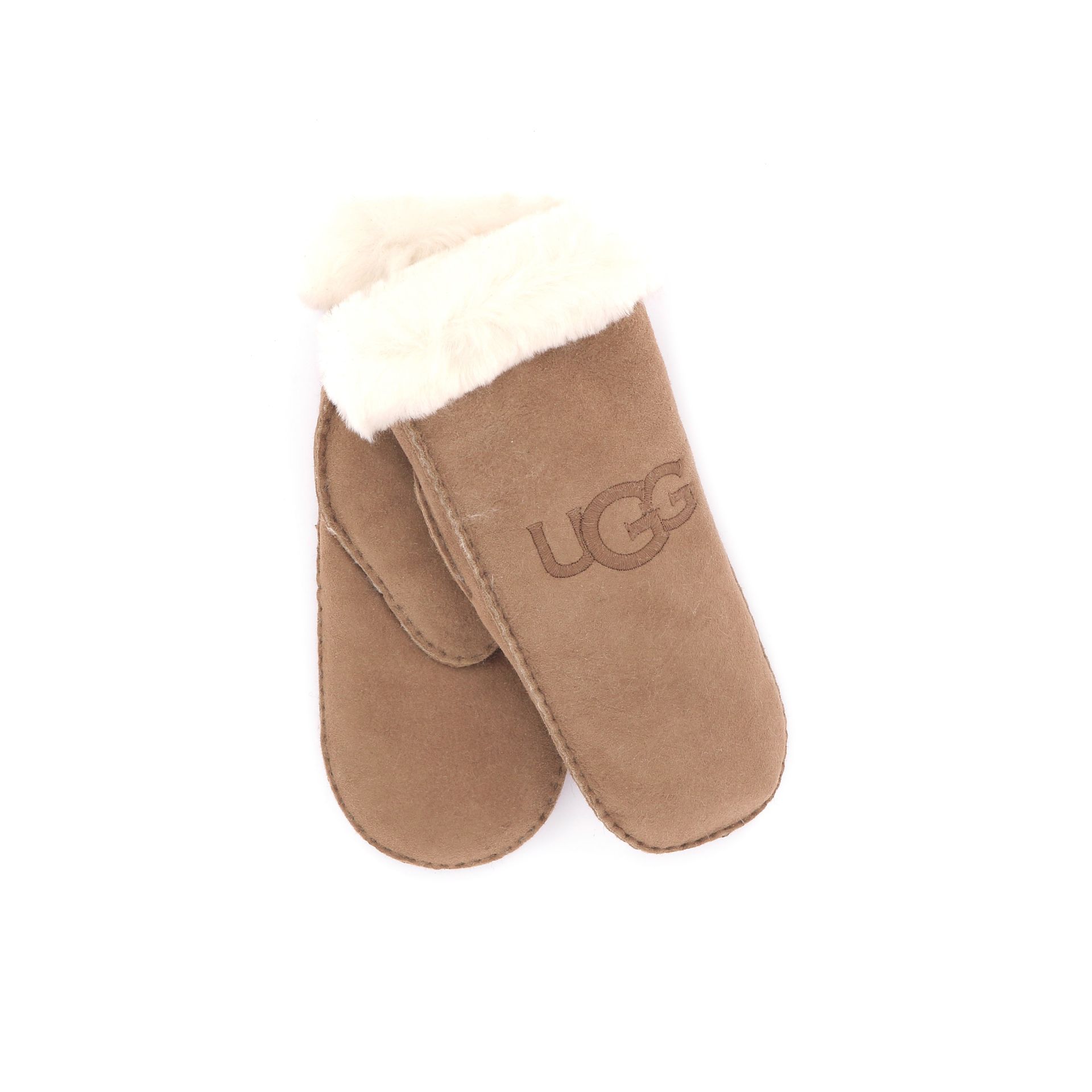 Ugg Sheepskin Embroidered Mitten 265771 cognac