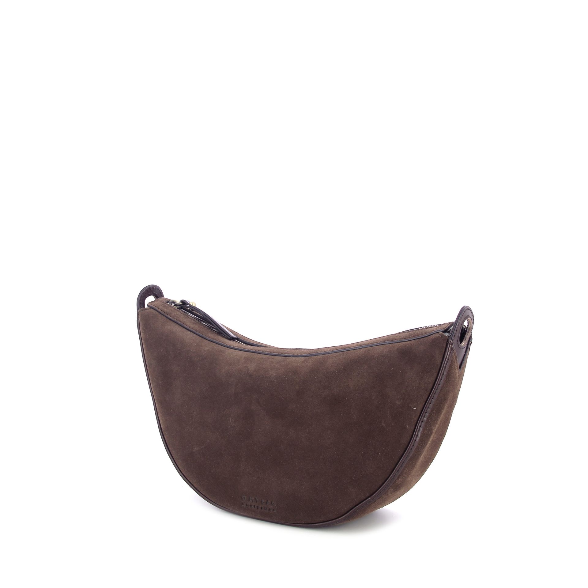O My Bag Leo Crossbody Strap Chocolate Suede 266319 bruin