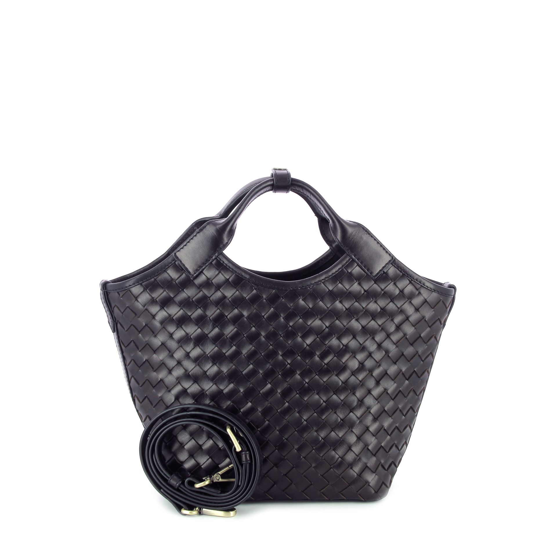 O My Bag Mara Midi Black Woven 266331 zwart