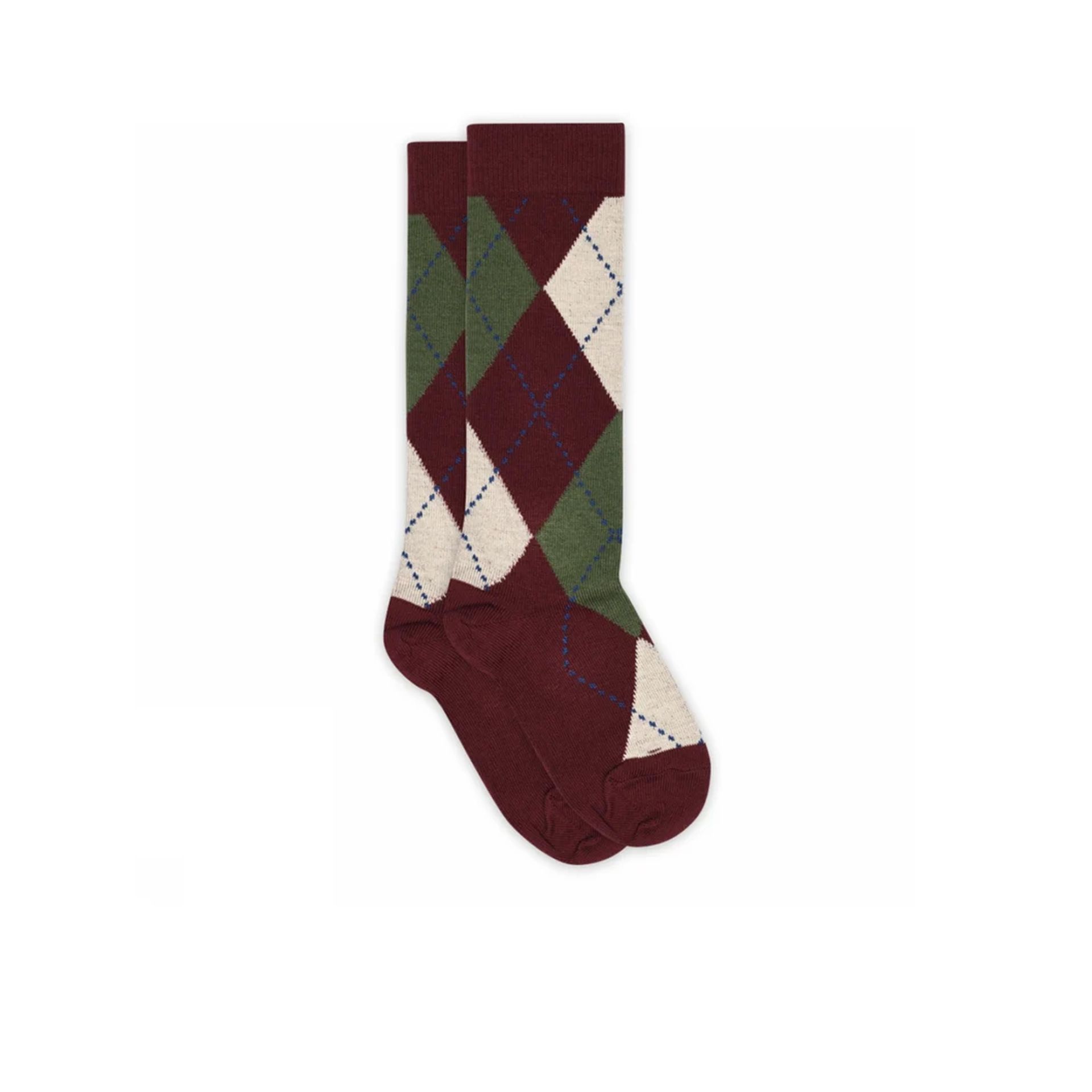 Mp Denmark Carmen Knee Socks Wine Red 266403 rood