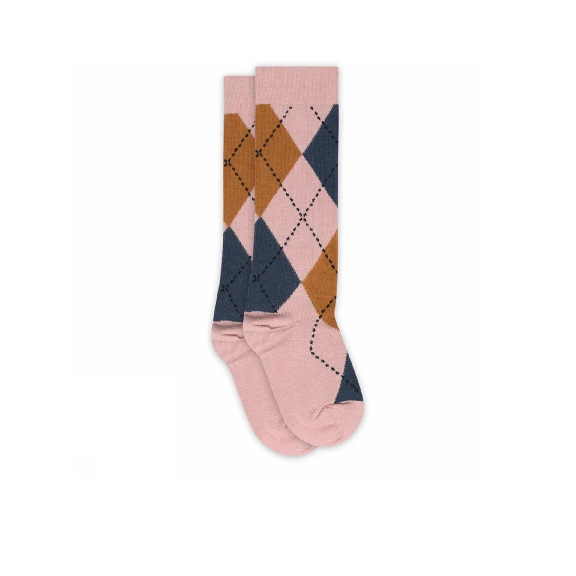 Mp Denmark Carmen Knee Socks Silver Pink 266404 roze