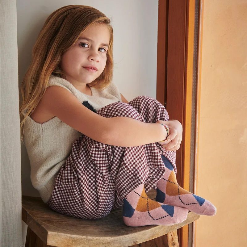 Mp Denmark Carmen Knee Socks Silver Pink 266404 roze