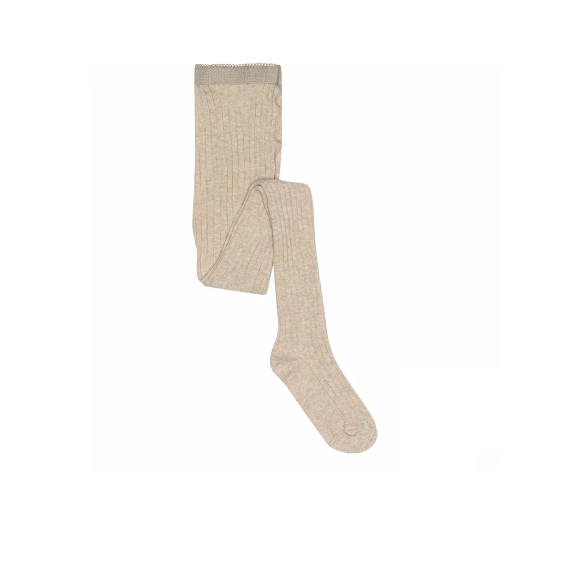 Mp Denmark Cotton Rib Tights Beige Melange 266413 beige