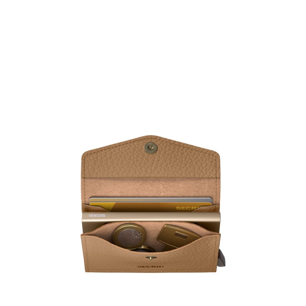 Secrid Envelope Wallet Pebble Cappuccino 266423 cognac