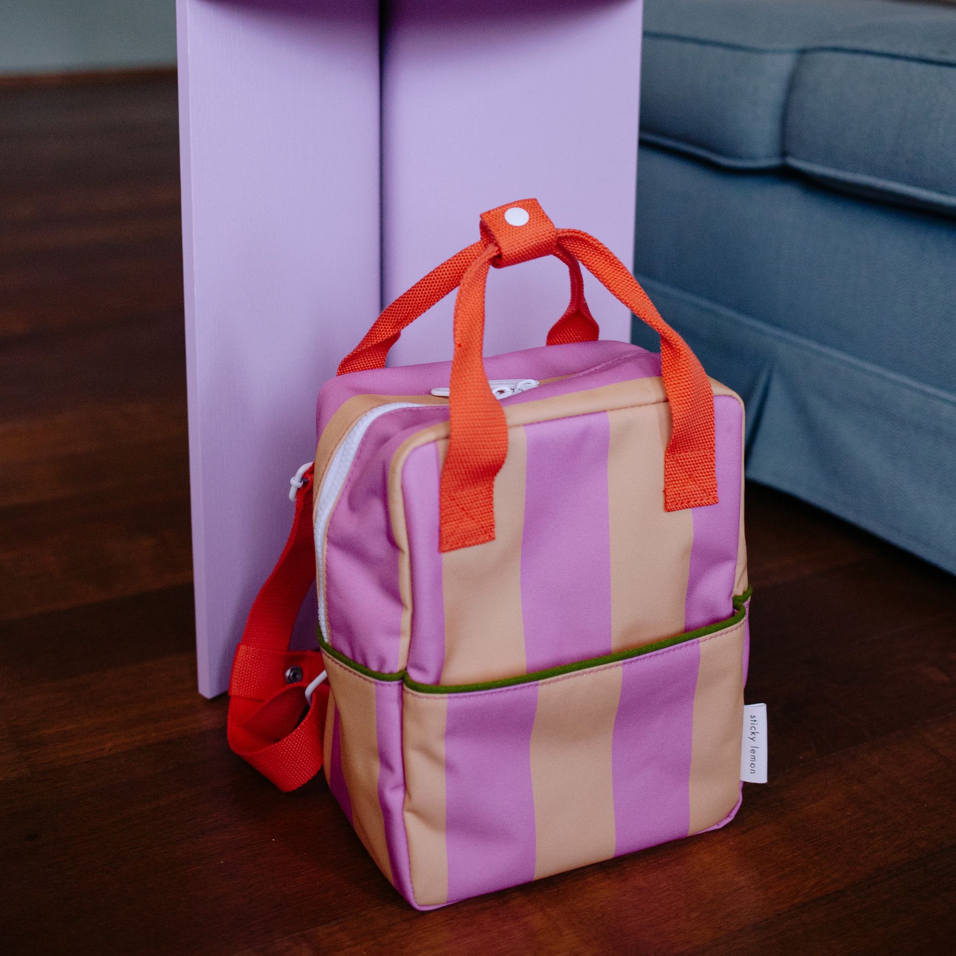 Sticky Lemon Small Backpack Stripes Rosebay Pink 267109 paars