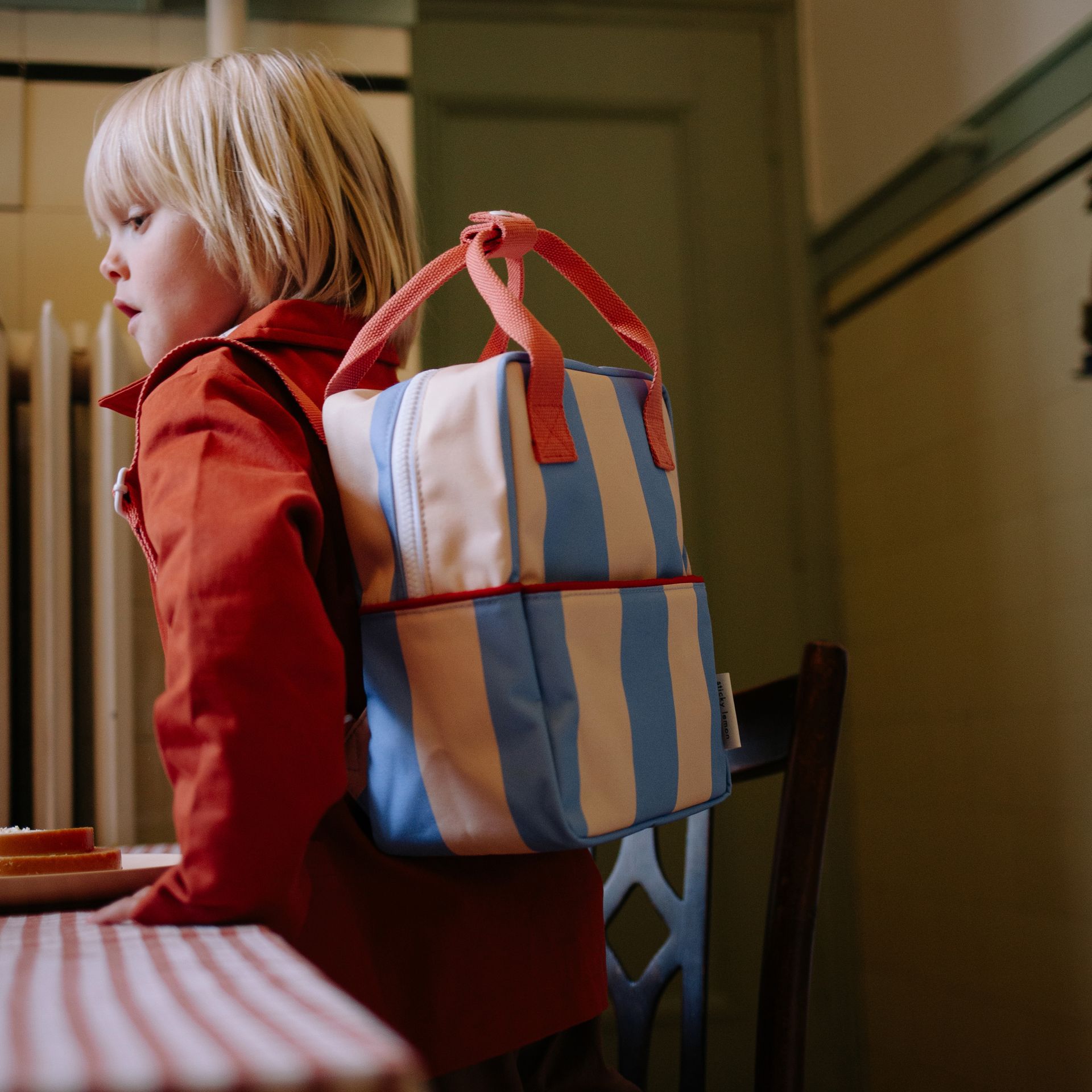 Sticky Lemon Small Backpack Stripes Cloud Blue 267110 beige