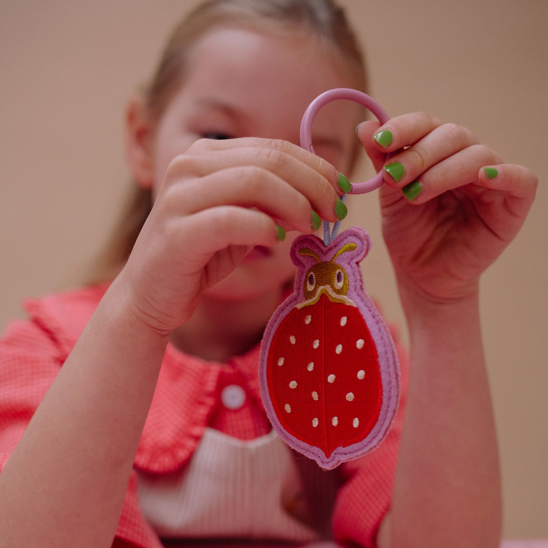 Sticky Lemon Embroidered Keychain Ladybird 267115 multi