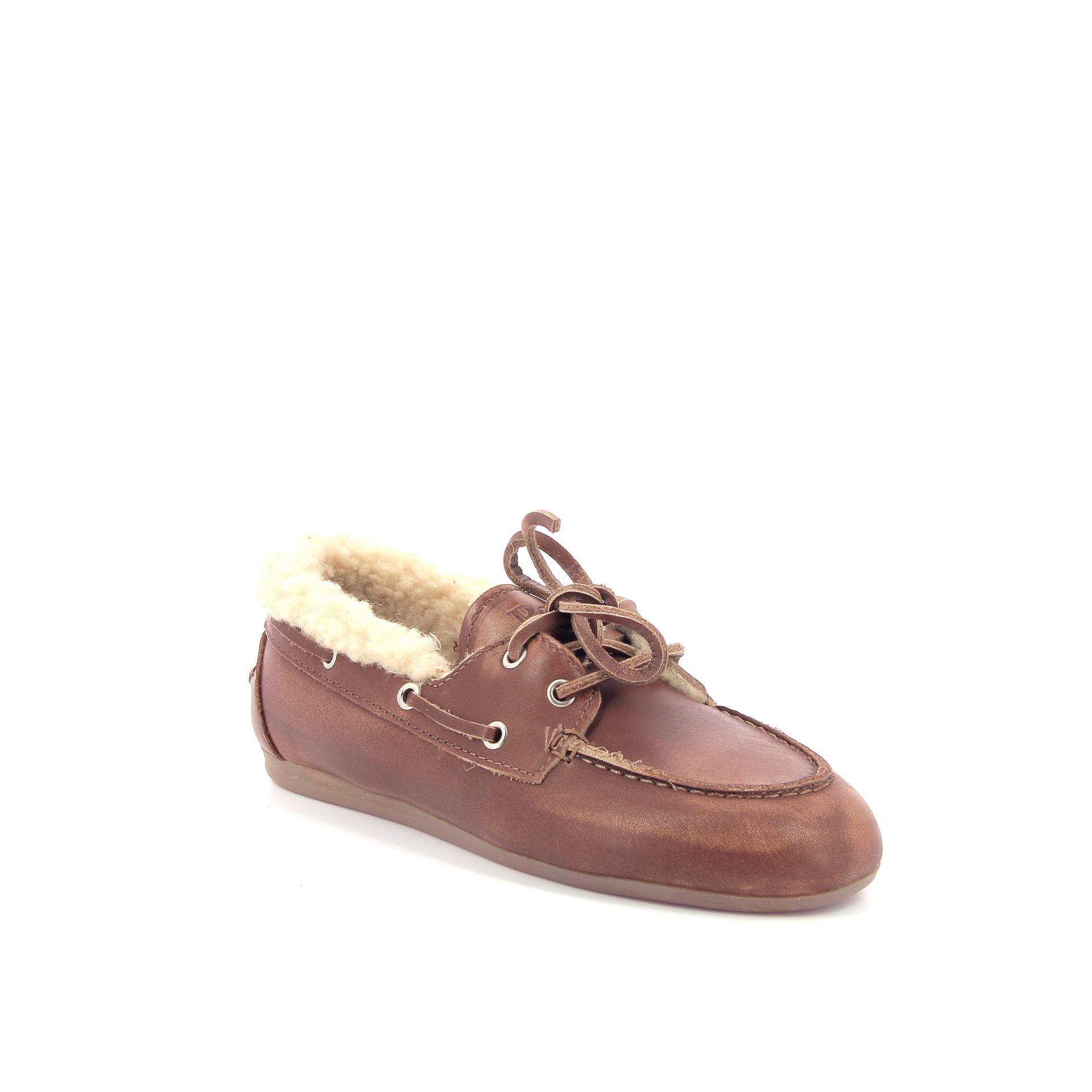 Posa Boat Loafer Fur 267126 cognac