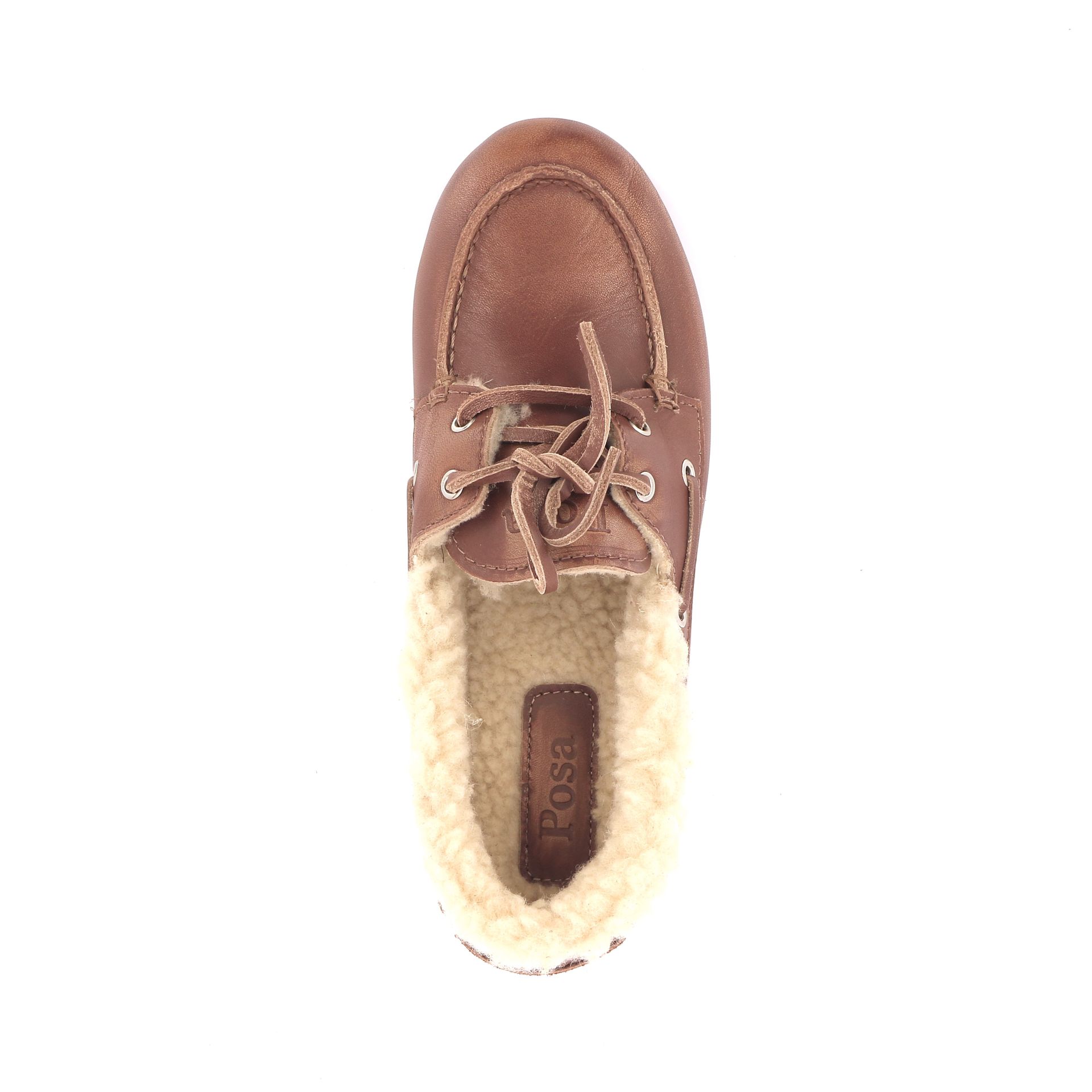 Posa Boat Loafer Fur 267126 cognac