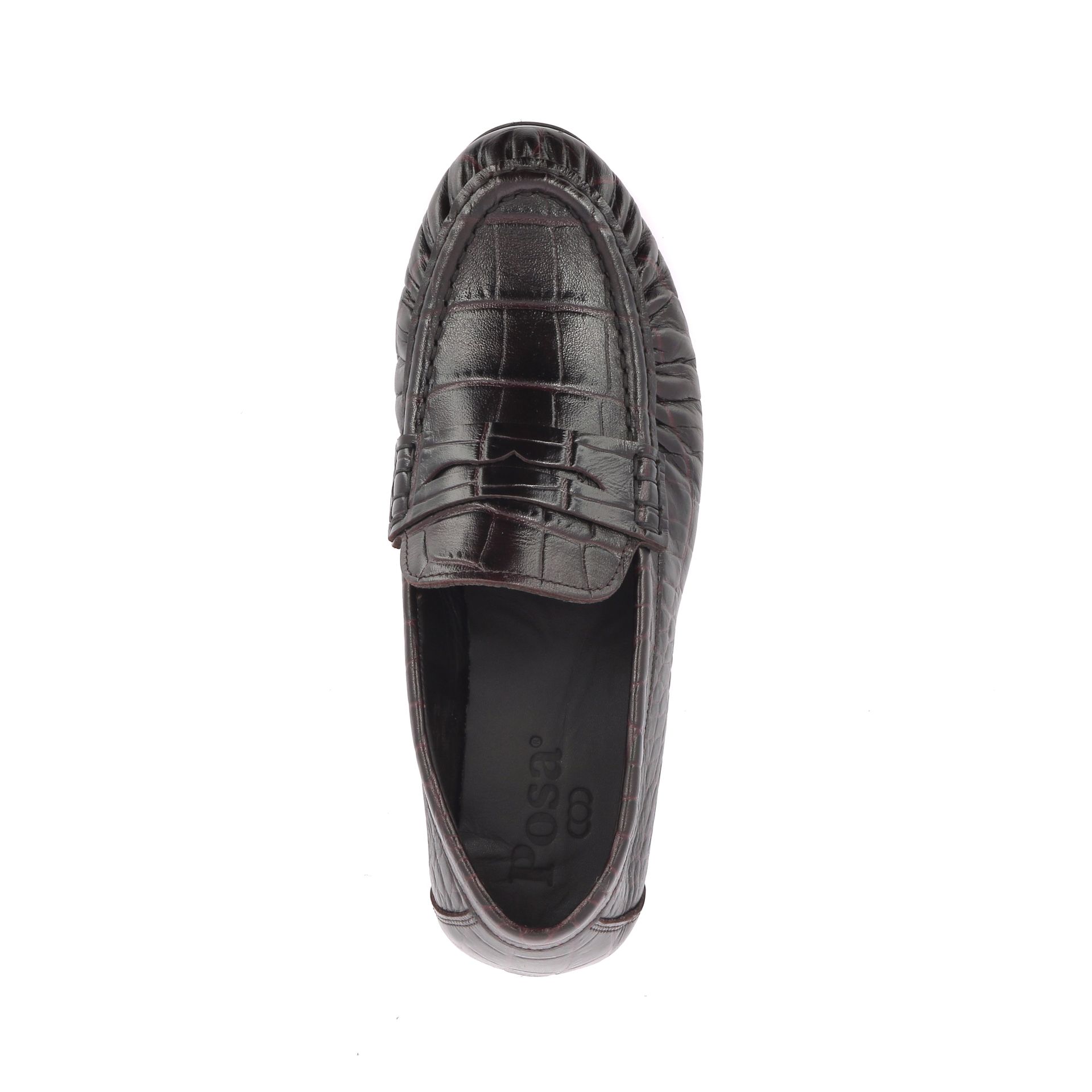 Posa Penny Wrinkle Loafer 267129 bruin