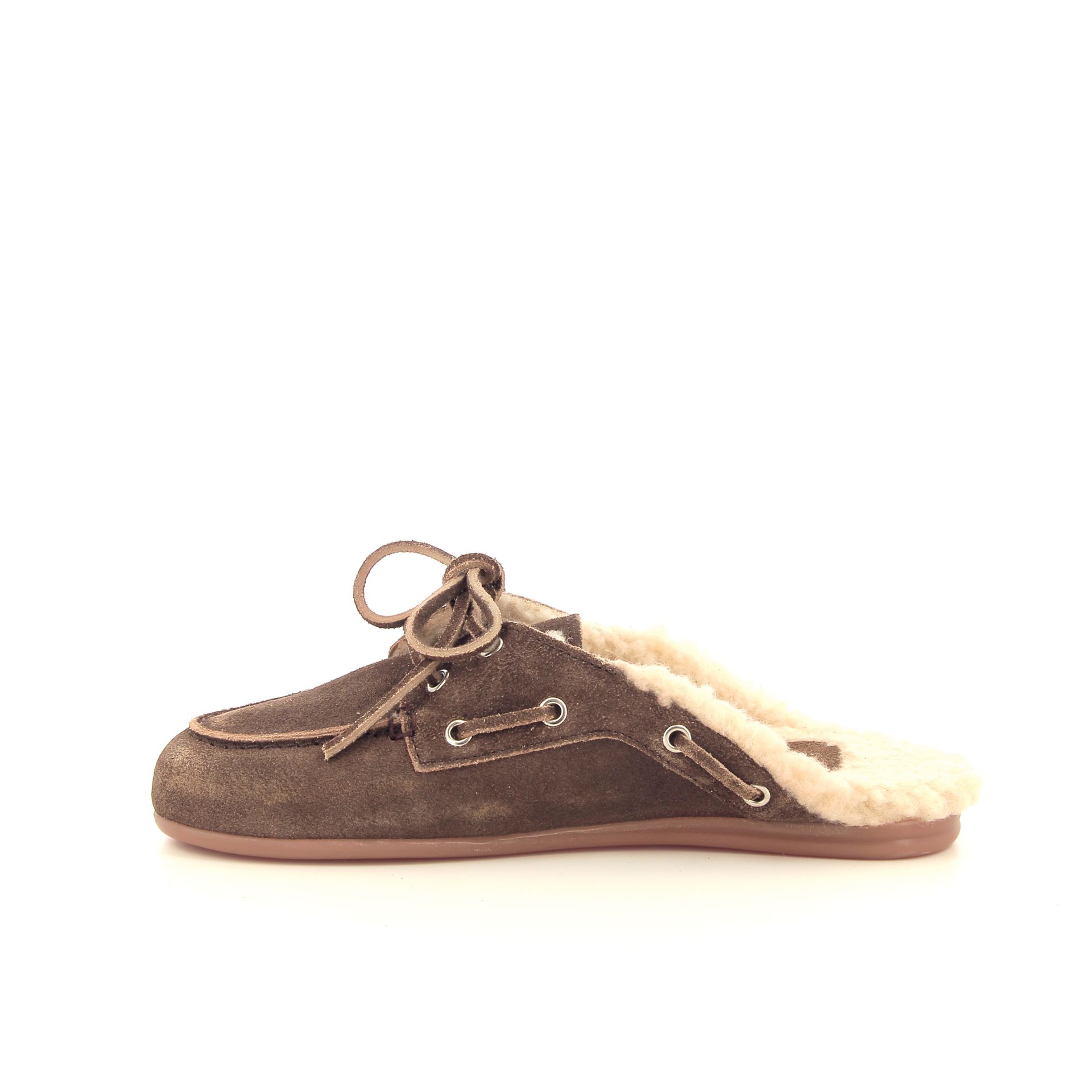 Posa Boat Loafer Mule Fur 267132 cognac