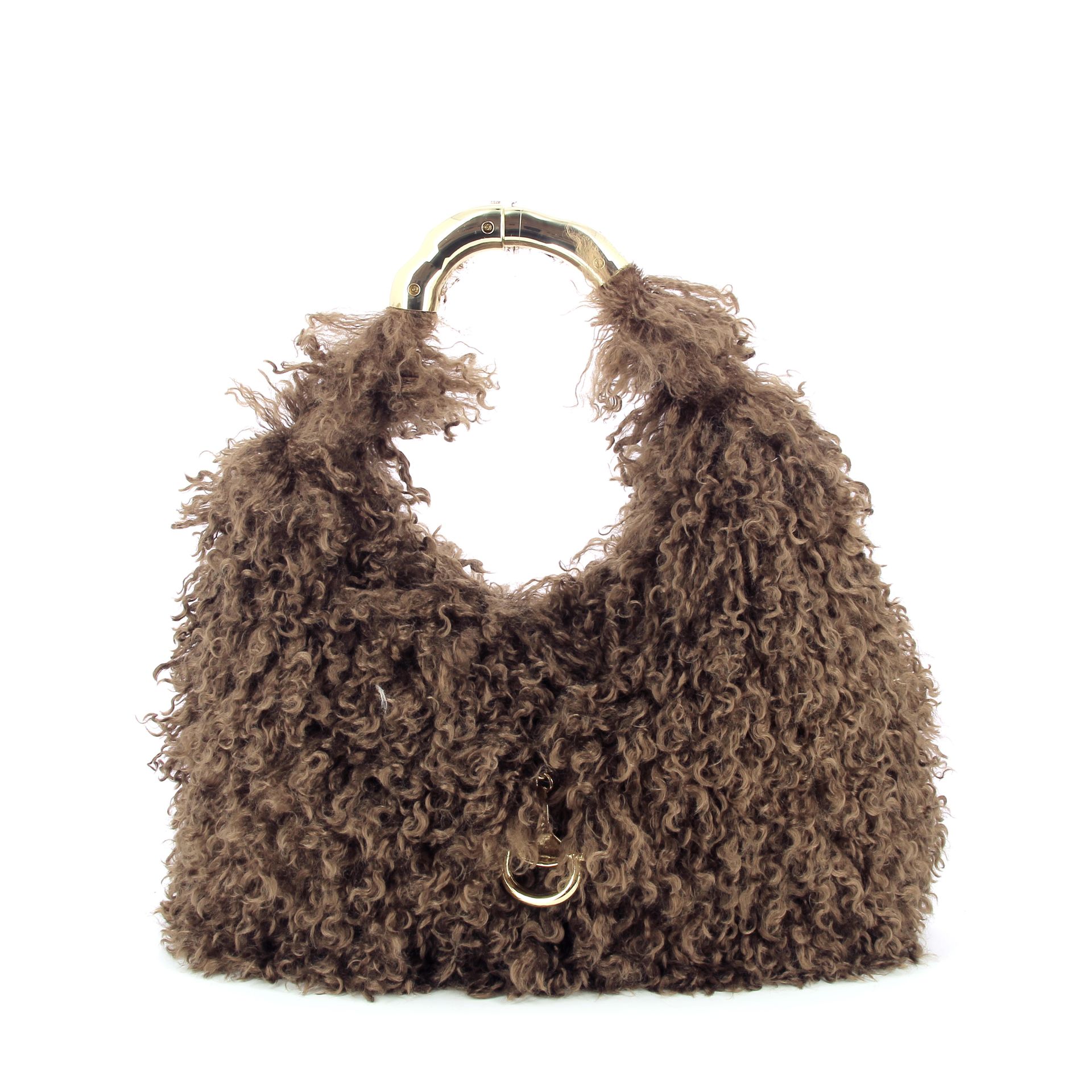 Via Mail Bag Fanny Fur 267472 cognac