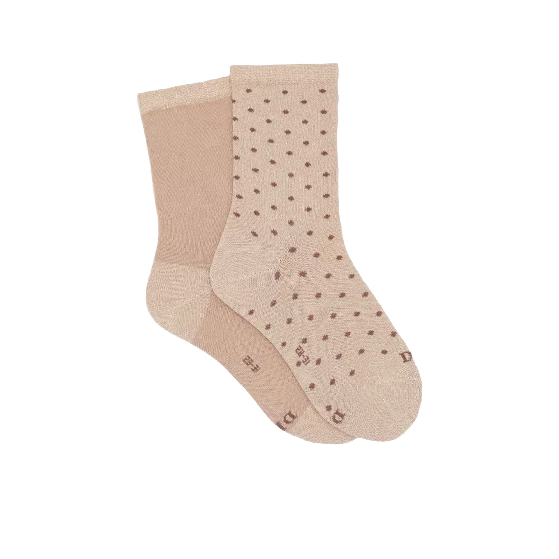 Doré Doré Sokken 2-pack Beige/ Marron Faon 268107 beige