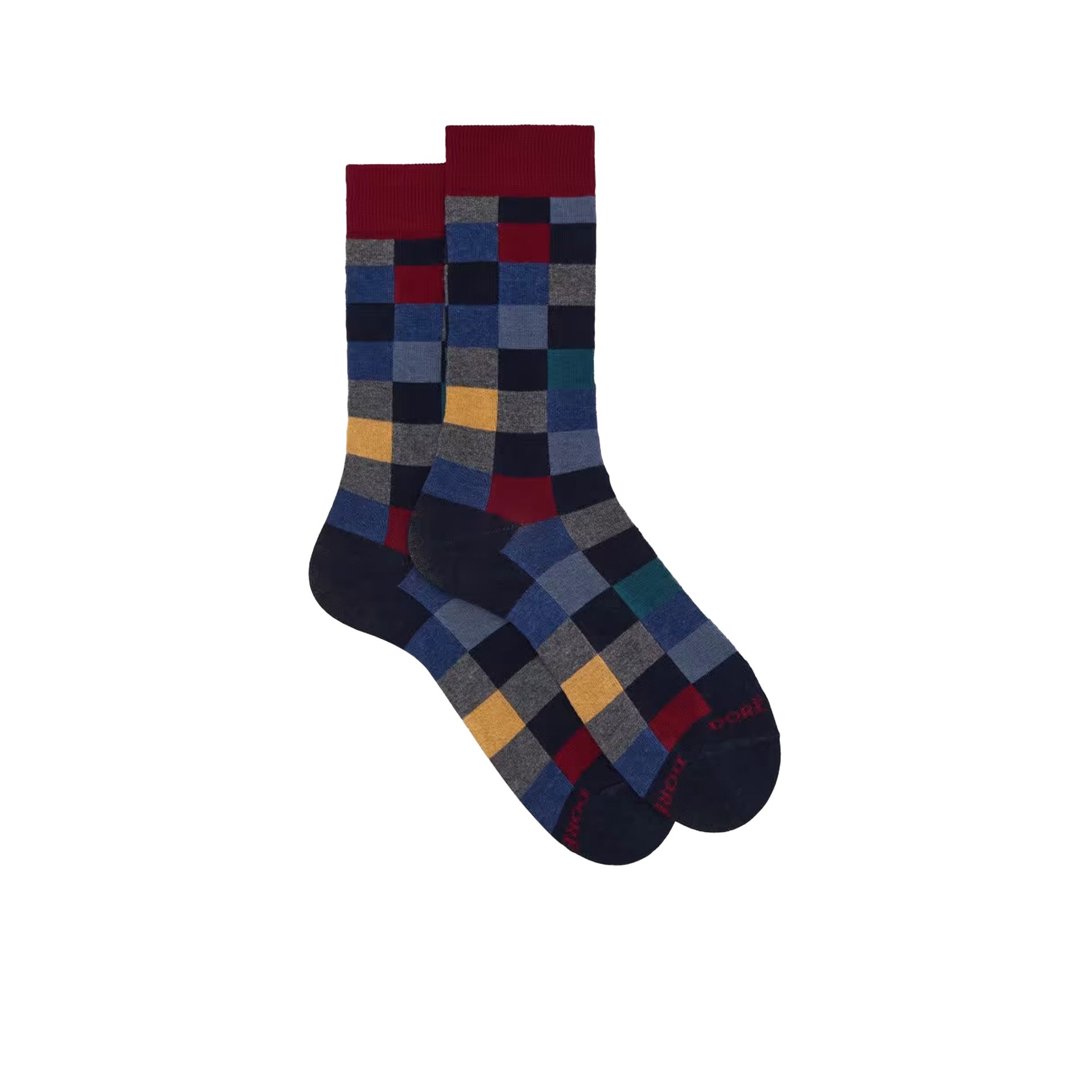 Doré Doré Echiquier Bleu Marine/ Aubergine 268484 blauw