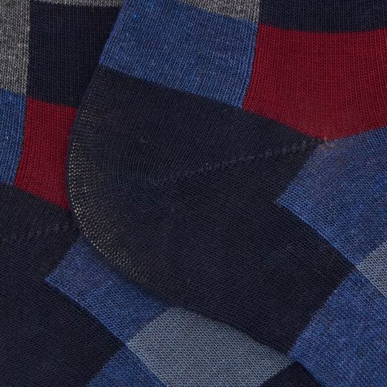 Doré Doré Echiquier Bleu Marine/ Aubergine 268484 blauw