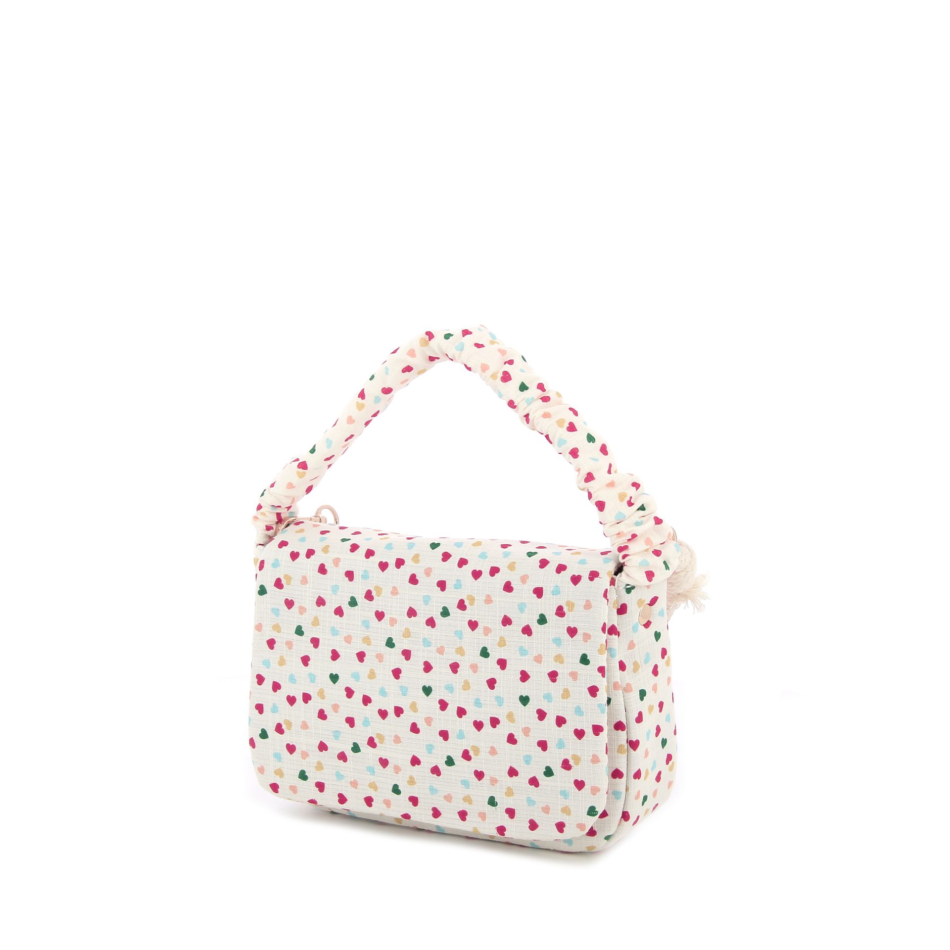 Mimi & Lula Heart Print Top Handle Bag 268834 beige