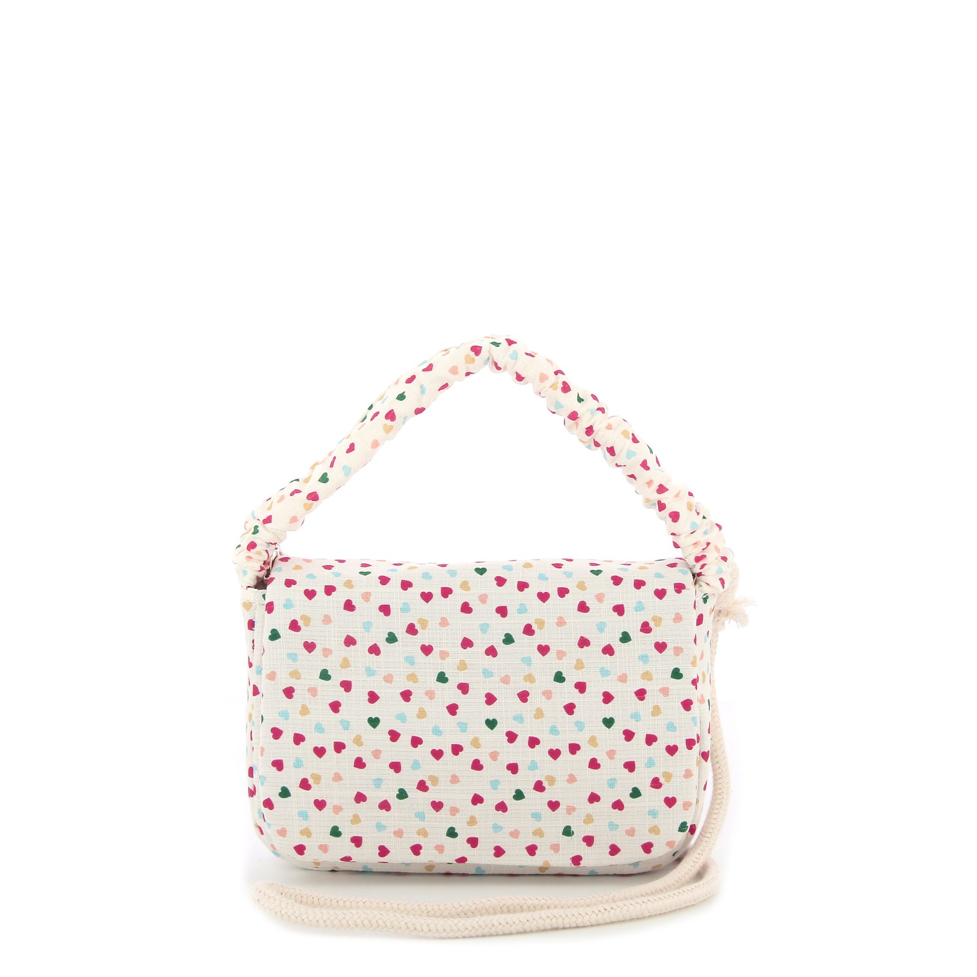 Mimi & Lula Heart Print Top Handle Bag 268834 beige