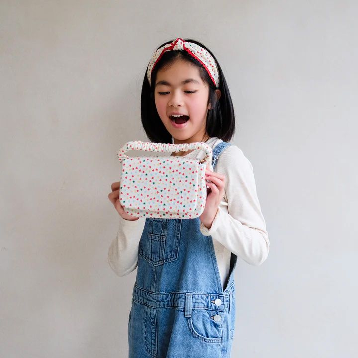 Mimi & Lula Heart Print Top Handle Bag 268834 beige