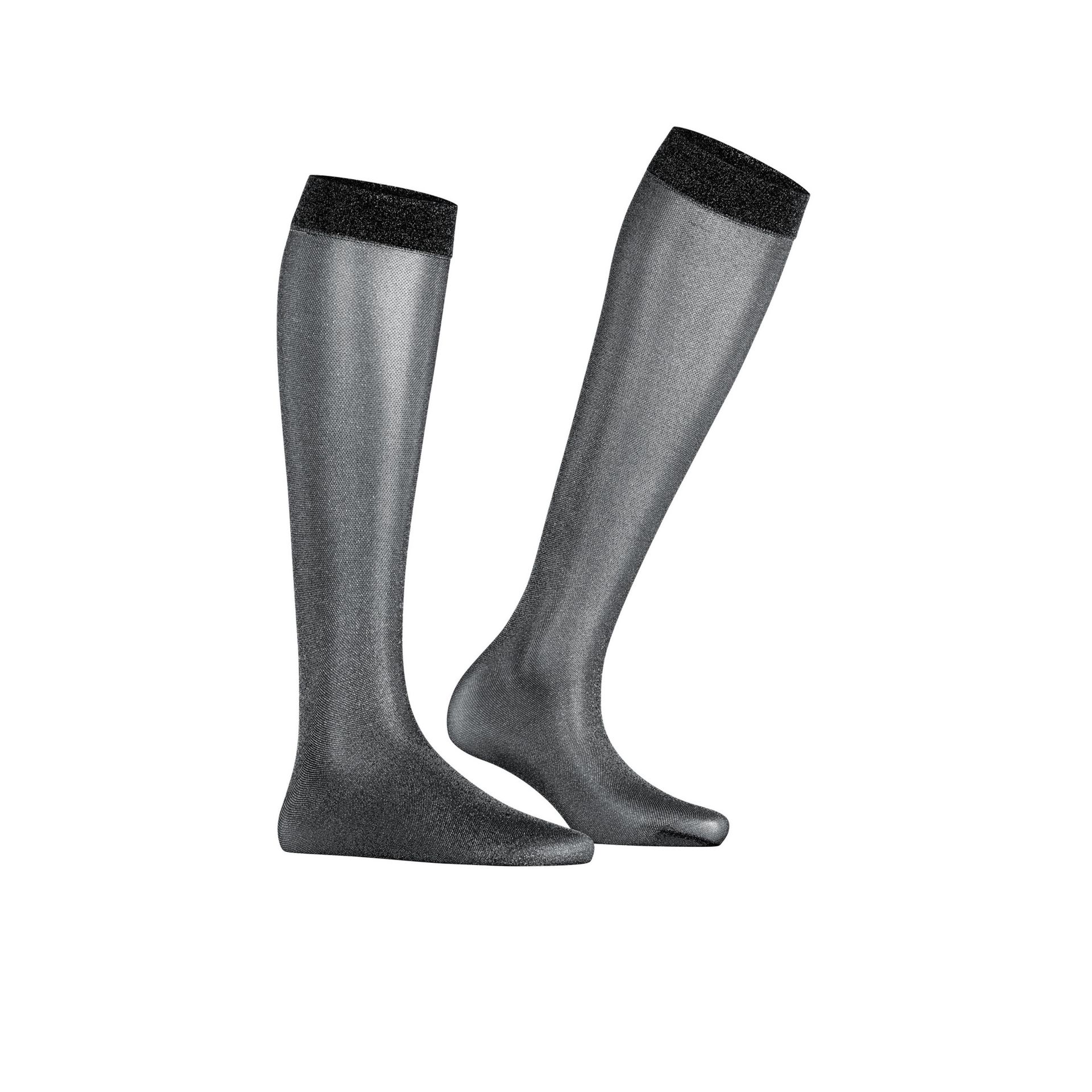 Falke Kniekous Glitter 30 DEN 269018 zwart